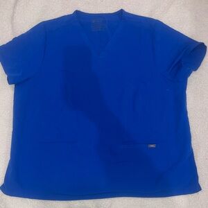 FIGS Royal Blue Casma Three Pocket Top 5XL